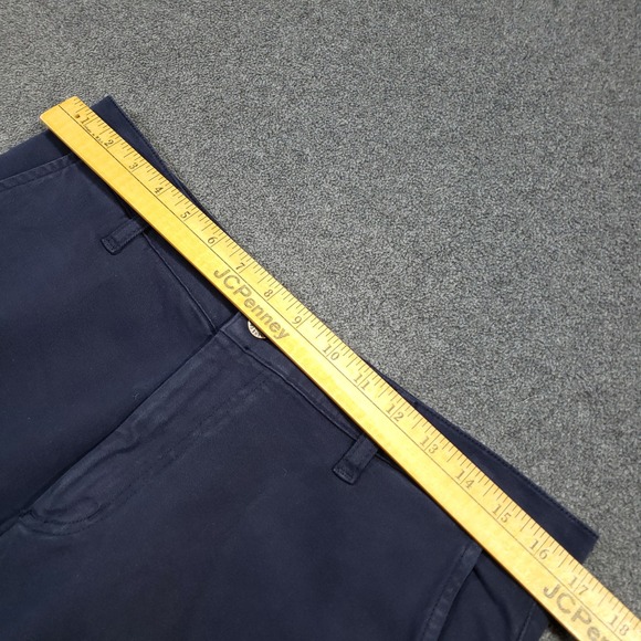 ASH & ERIE Chino Pants Mens 32x29 Navy Blue Flat Front Casual Trousers - Picture 6 of 11